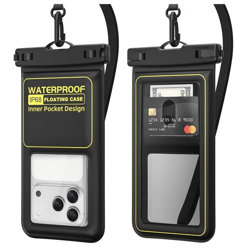 2 Pack IP68 Floating Waterproof Phone Case